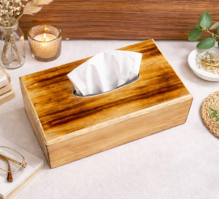 Tempat Tisu Motif Bakar